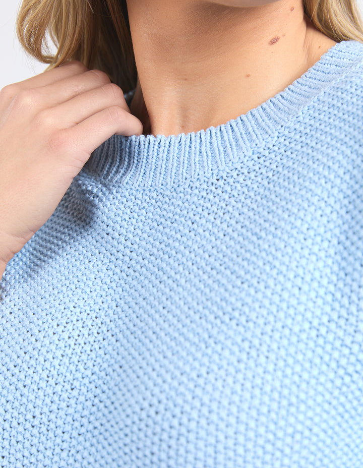 Blair Short Sleeve Knit - Light Blue