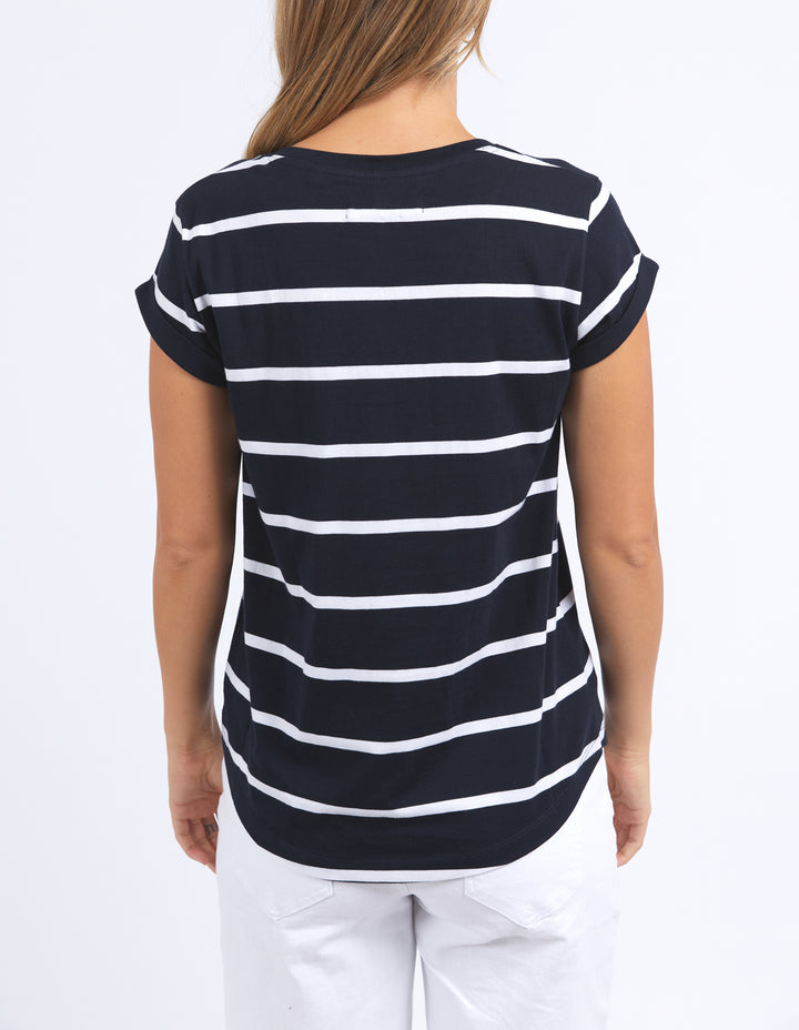 Manly Stripe Vee Tee