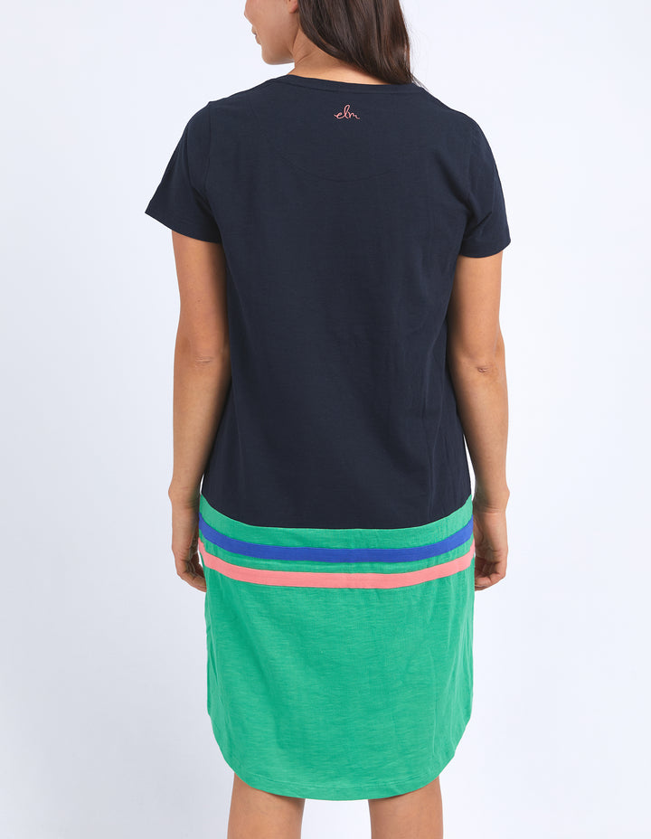 Elm Rhea Tee Dress - Navy