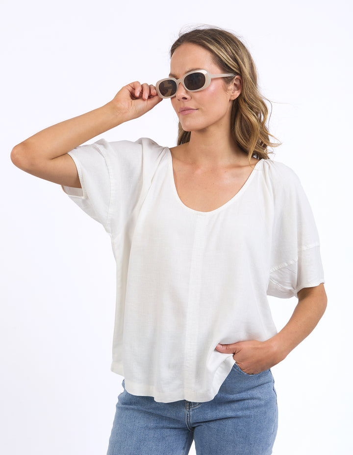 Elm Grove Top -White