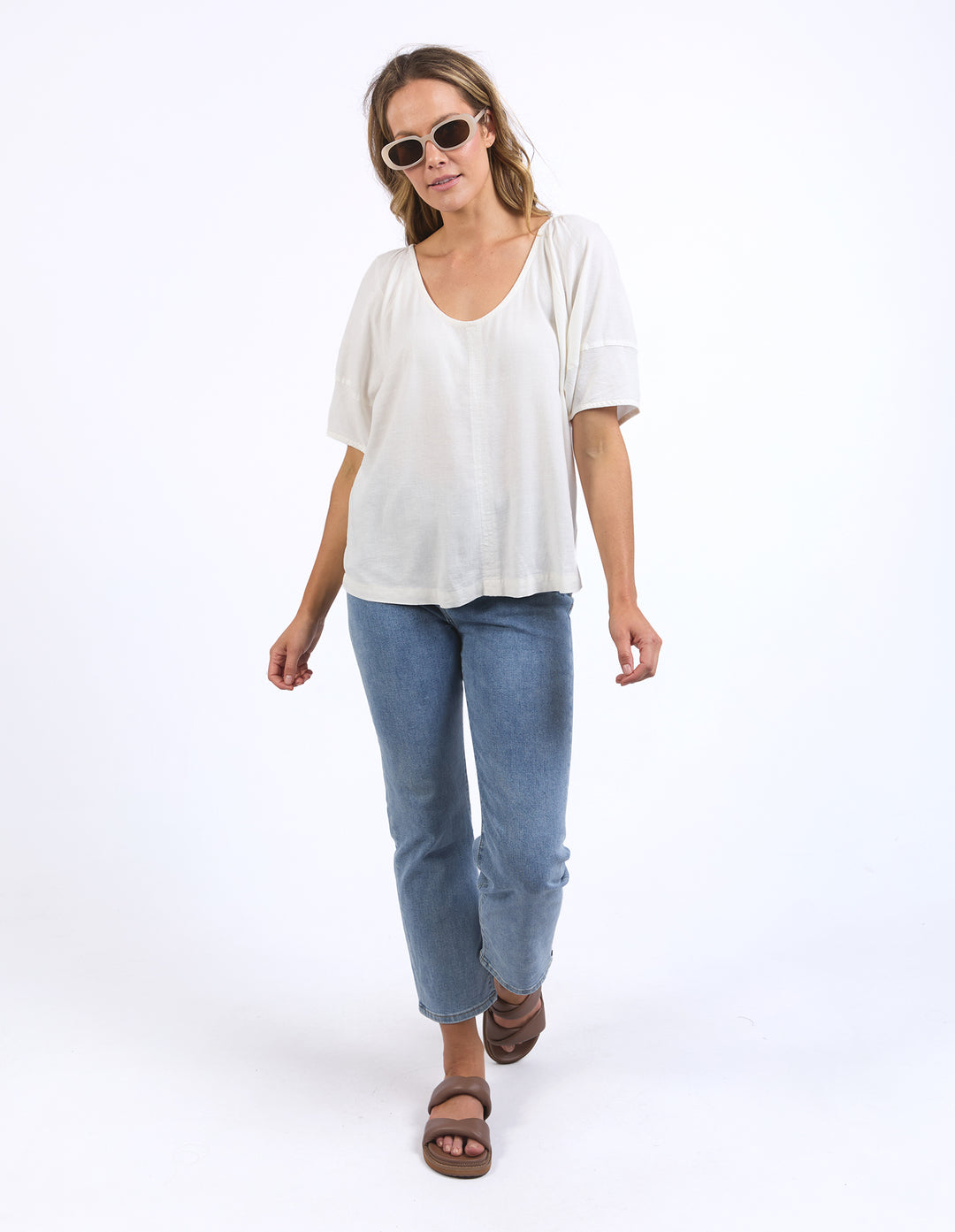 Elm Grove Top -White