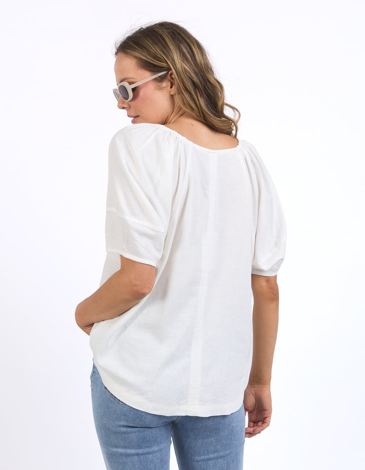 Elm Grove Top -White