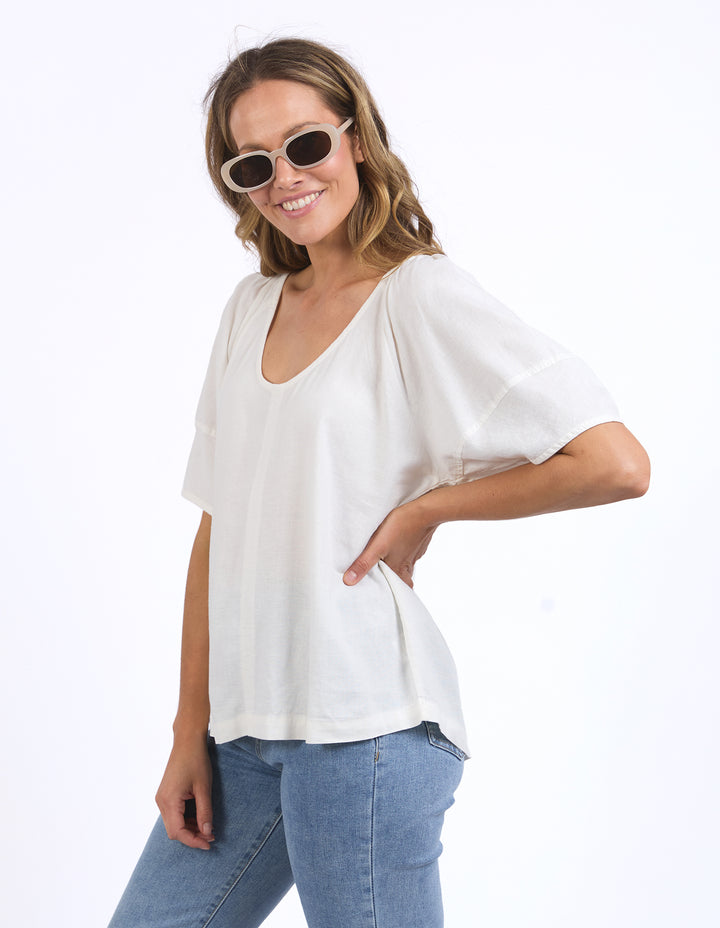 Elm Grove Top -White