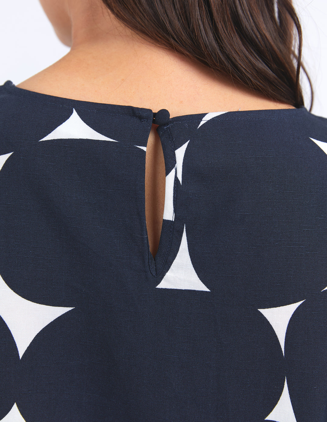 Demi Spot Top - Navy