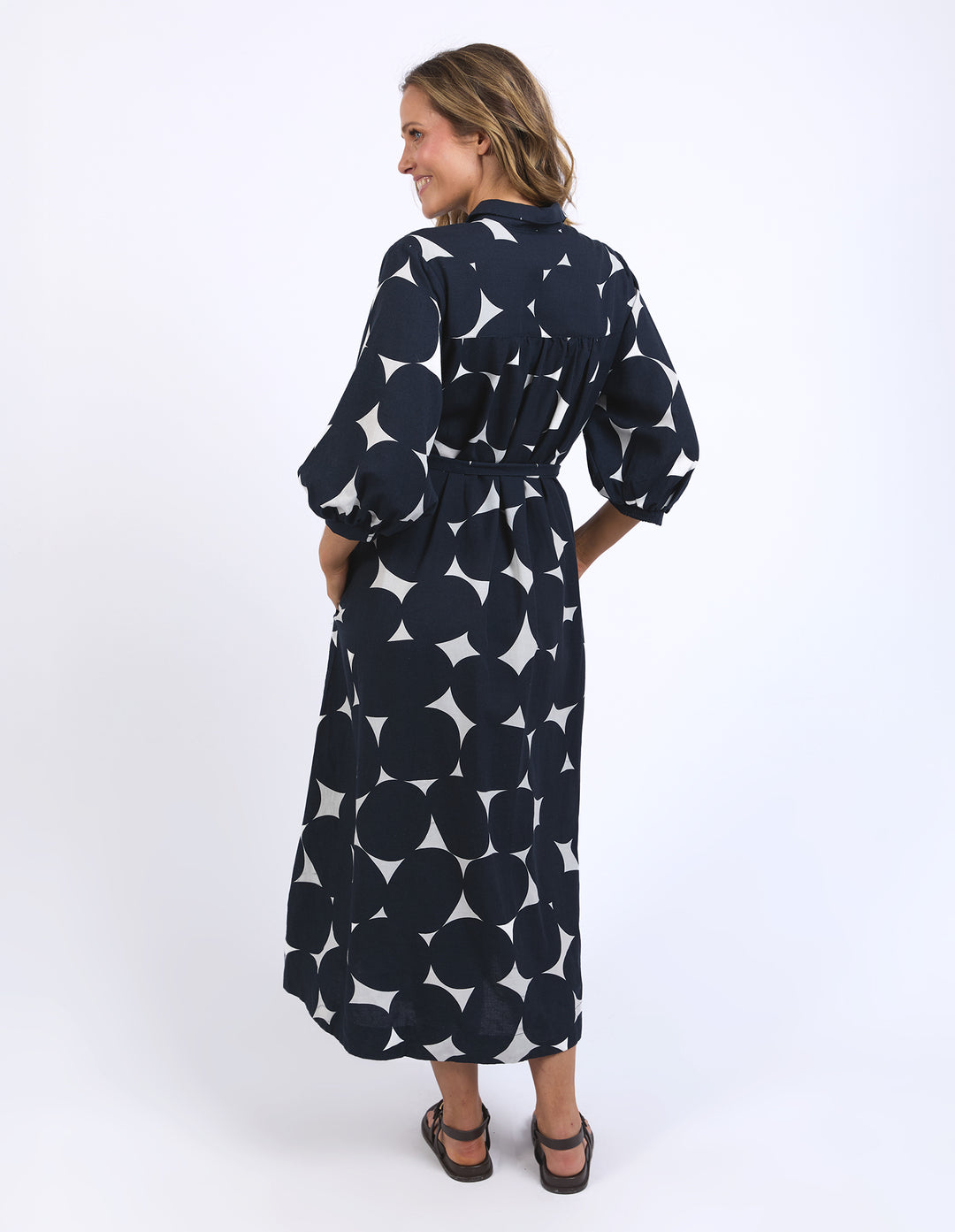 Elm Demi Spot Dress - Navy