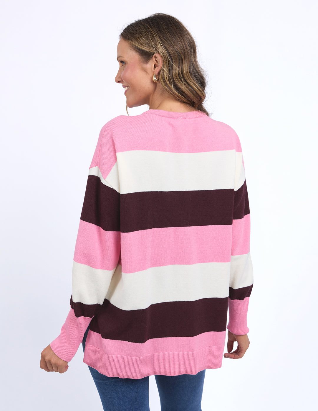 Hallie Stripe Knit - Geranium