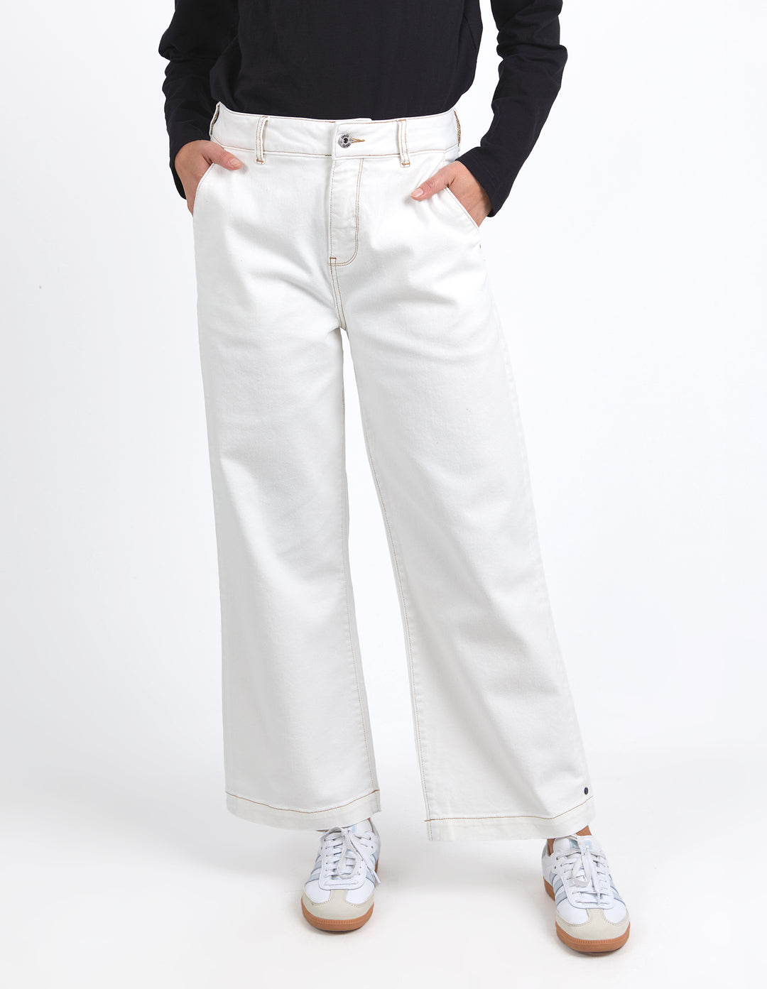 Izzy Wide Leg Jean - Vintage White