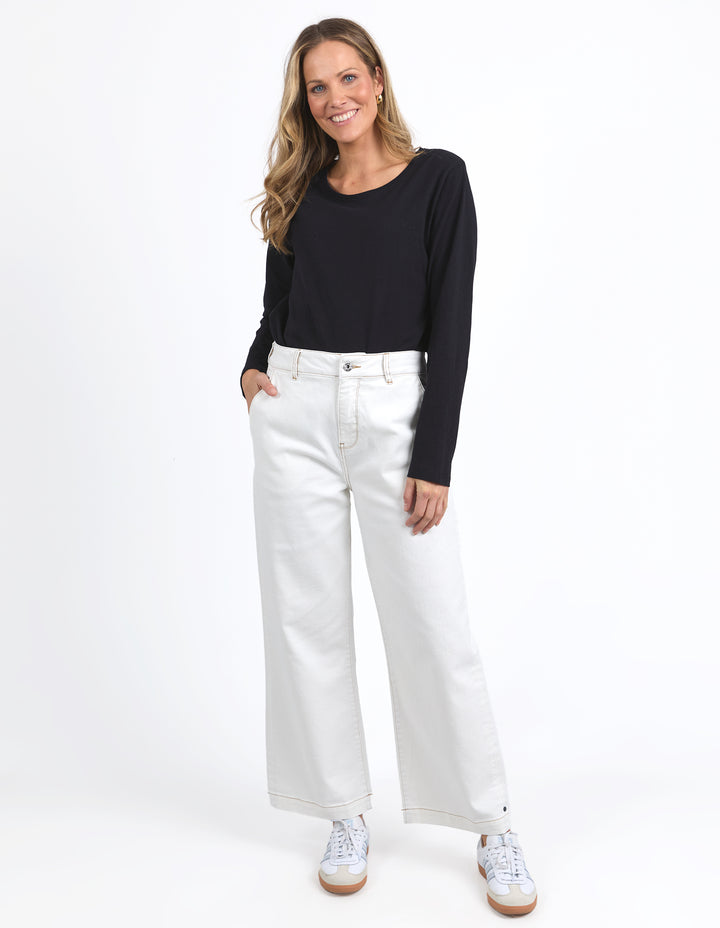 Izzy Wide Leg Jean - Vintage White