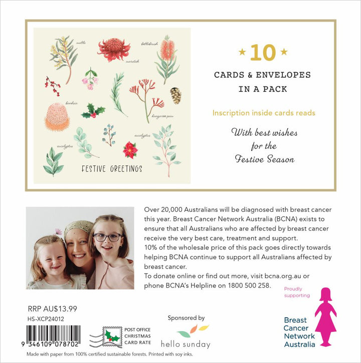 BCNA Australian Flora - Charity Christmas Card Pack