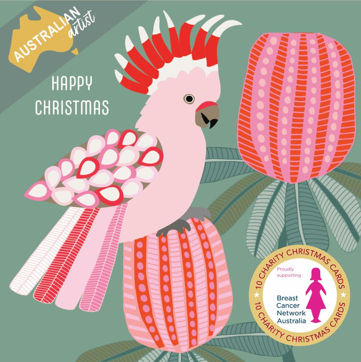 BCNA Pink Galah - Charity Christmas Card Pack