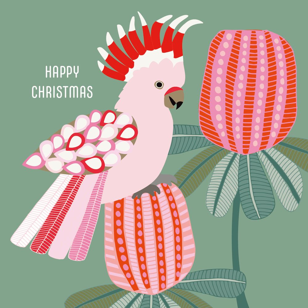 BCNA Pink Galah - Charity Christmas Card Pack