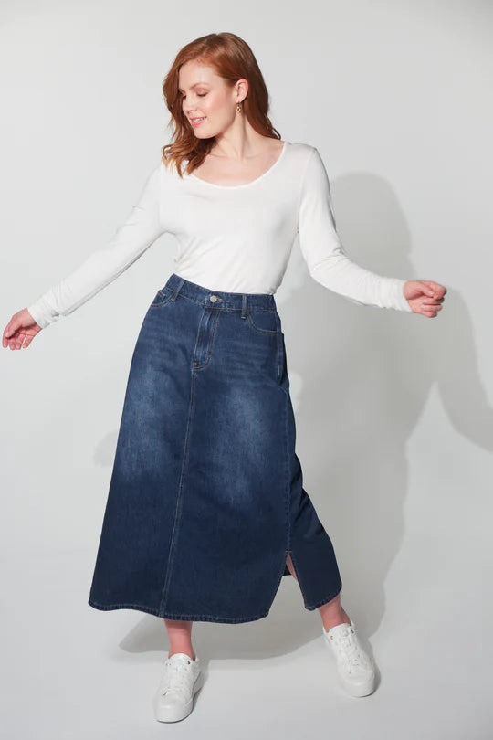 Dalton Denim Skirt - Indigo