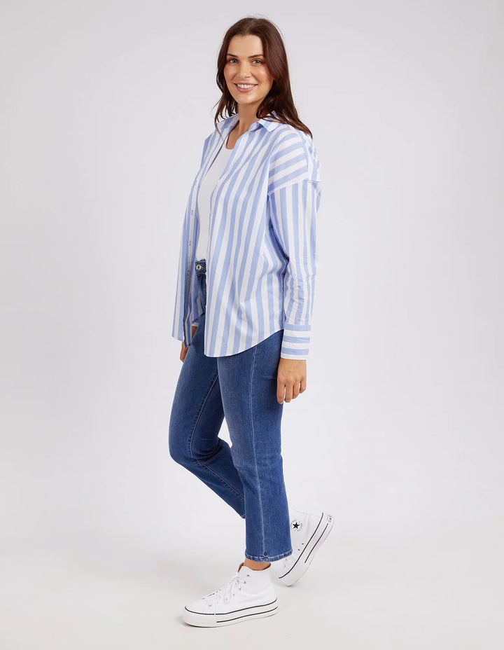 Elm Delia Stripe Shirt - Blue  & White