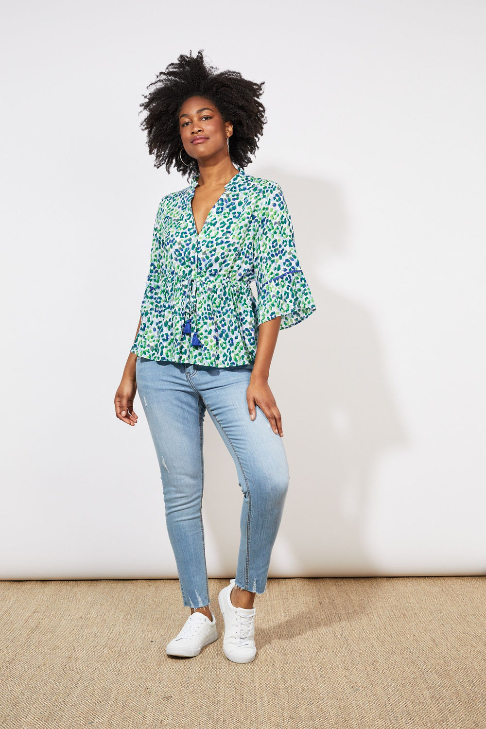 Haven Lamu Tie Top - Savanna Blue