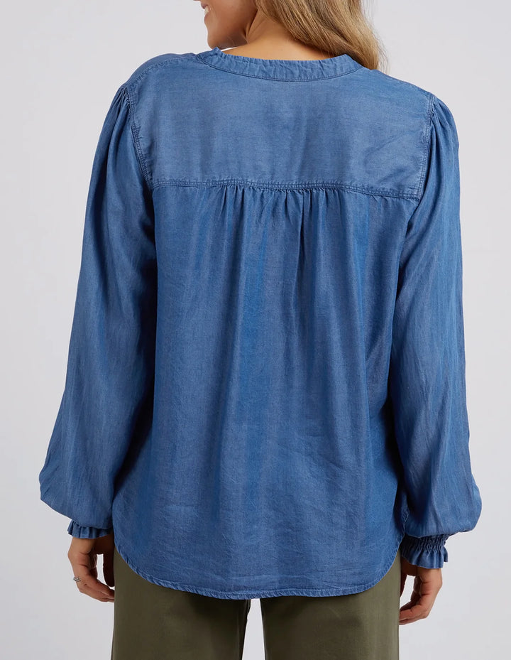 Elm Petal L/S Tee - Blue Wash