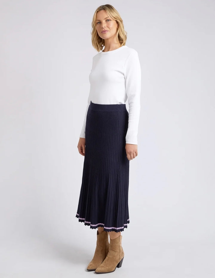 Elm Tammy Knit Skirt - Dark Sapphire