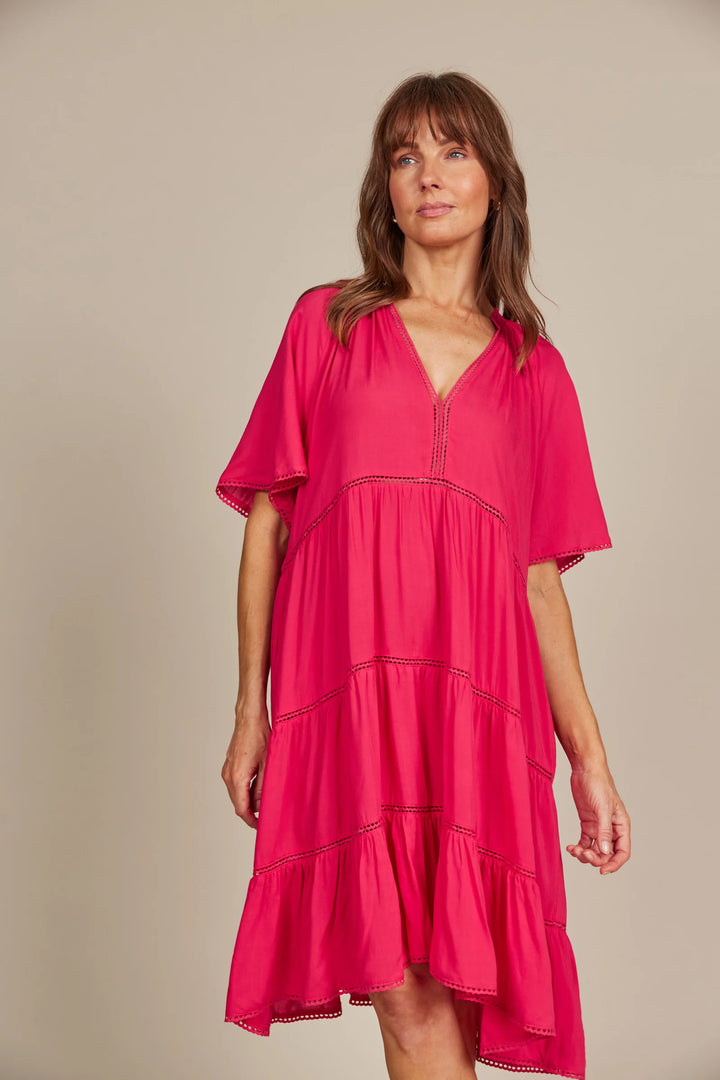 Esme Dress  - Raspberry