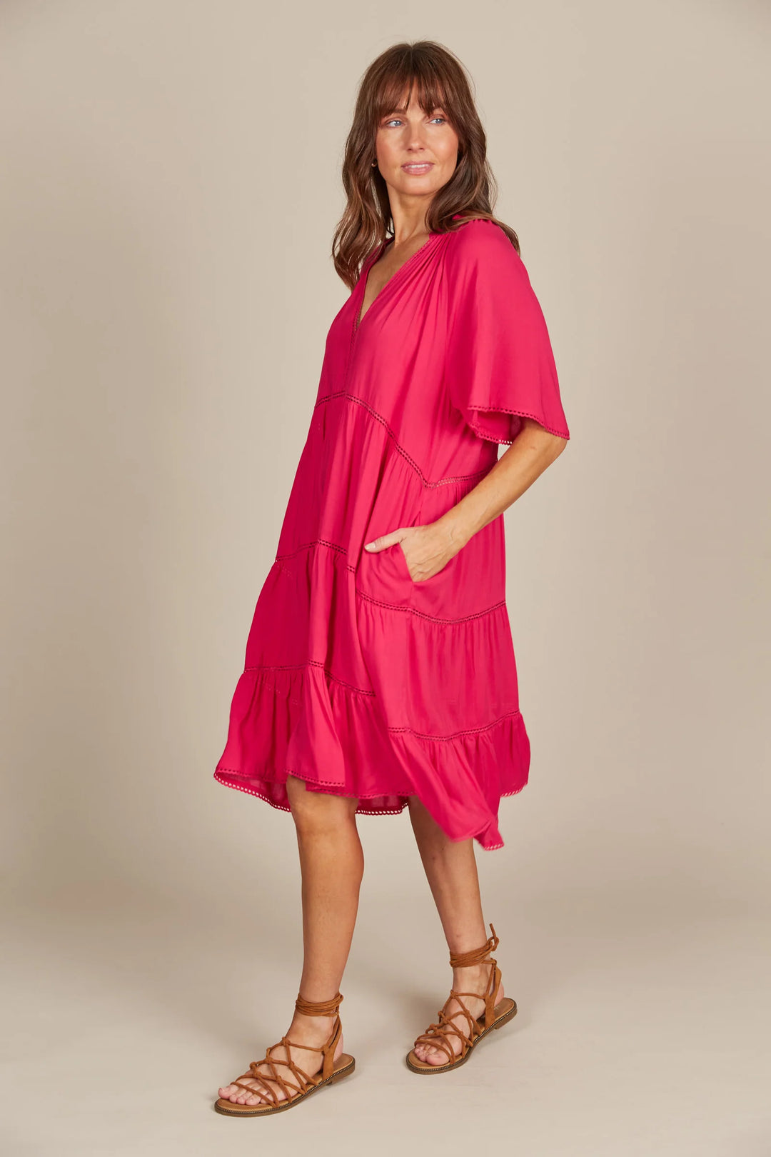 Esme Dress  - Raspberry