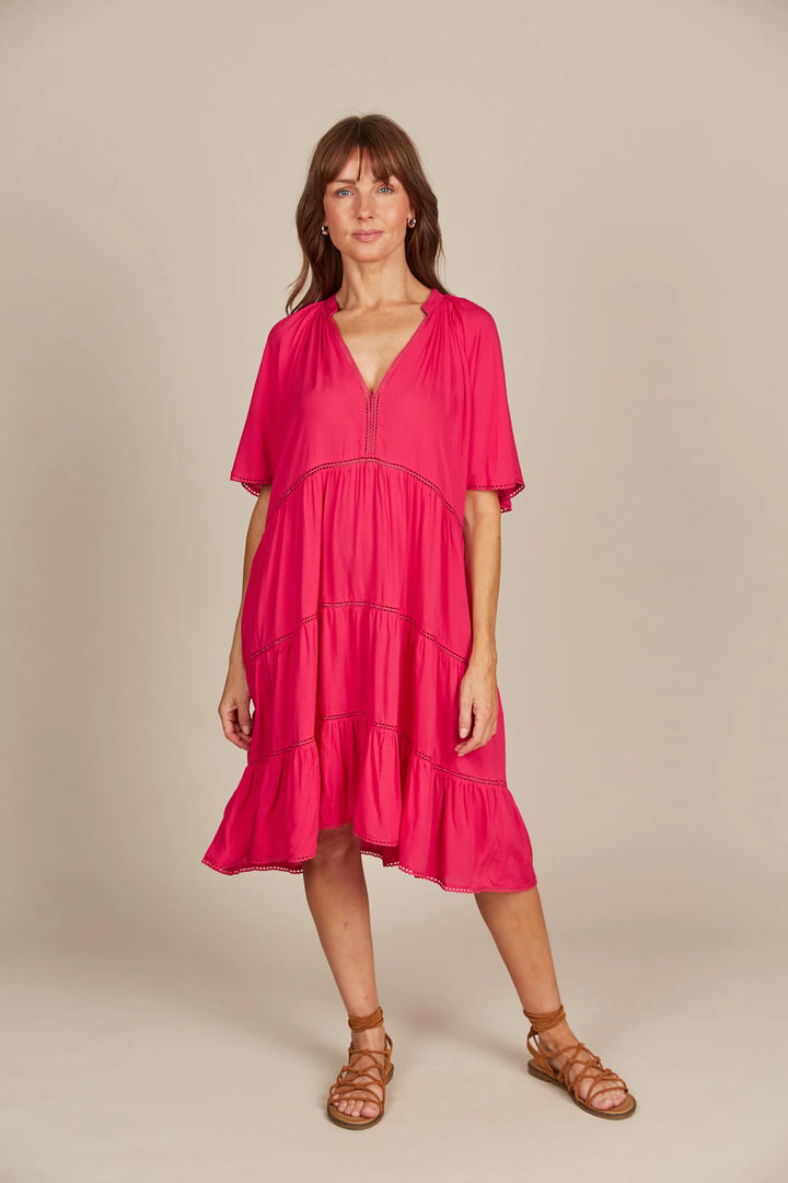 Esme Dress  - Raspberry