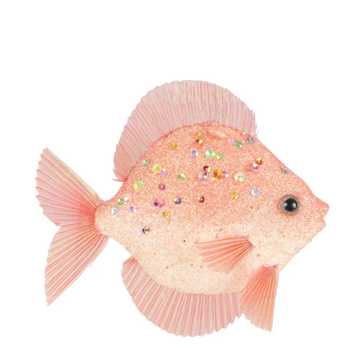 Corrin Glitter Hanging Fish Coral