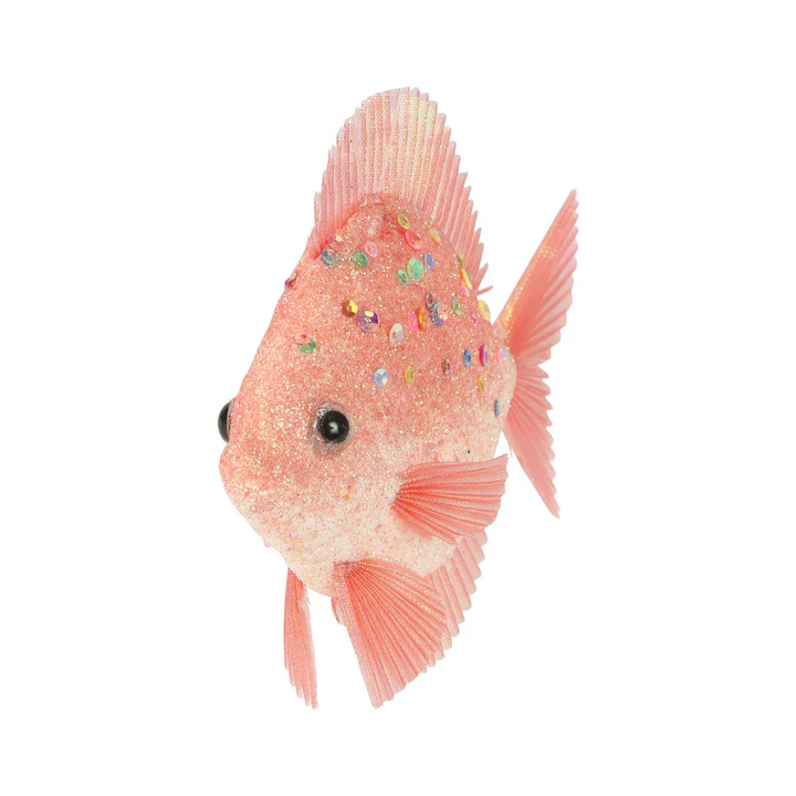 Corrin Glitter Hanging Fish Coral