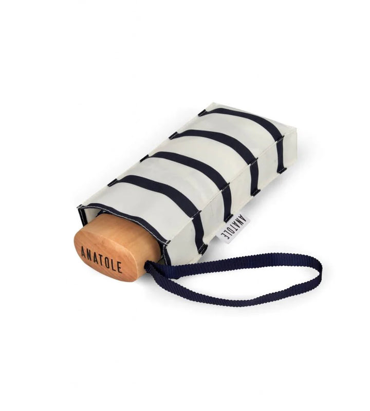 Anatole Henri Micro-Umbrella - Navy Stripes