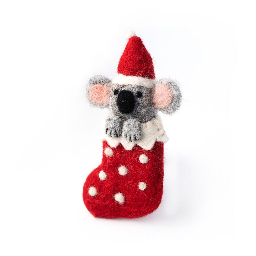 Koala Stocking Christmas Decoration