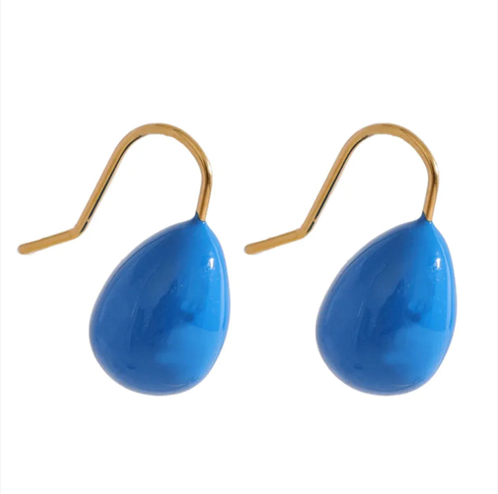 Enamel Drop Earrings