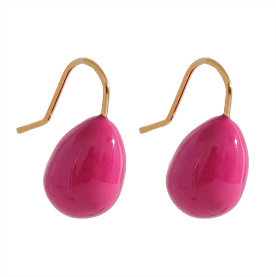 Enamel Drop Earrings