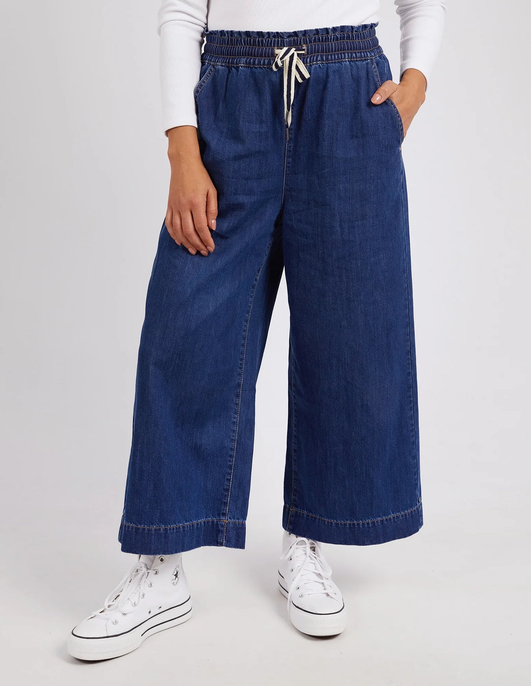 Elm Greta Wide Leg Pant - Dark Blue