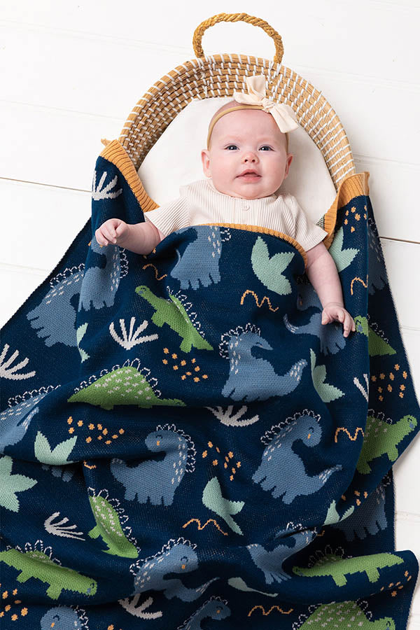 Derek Dino Baby Blanket