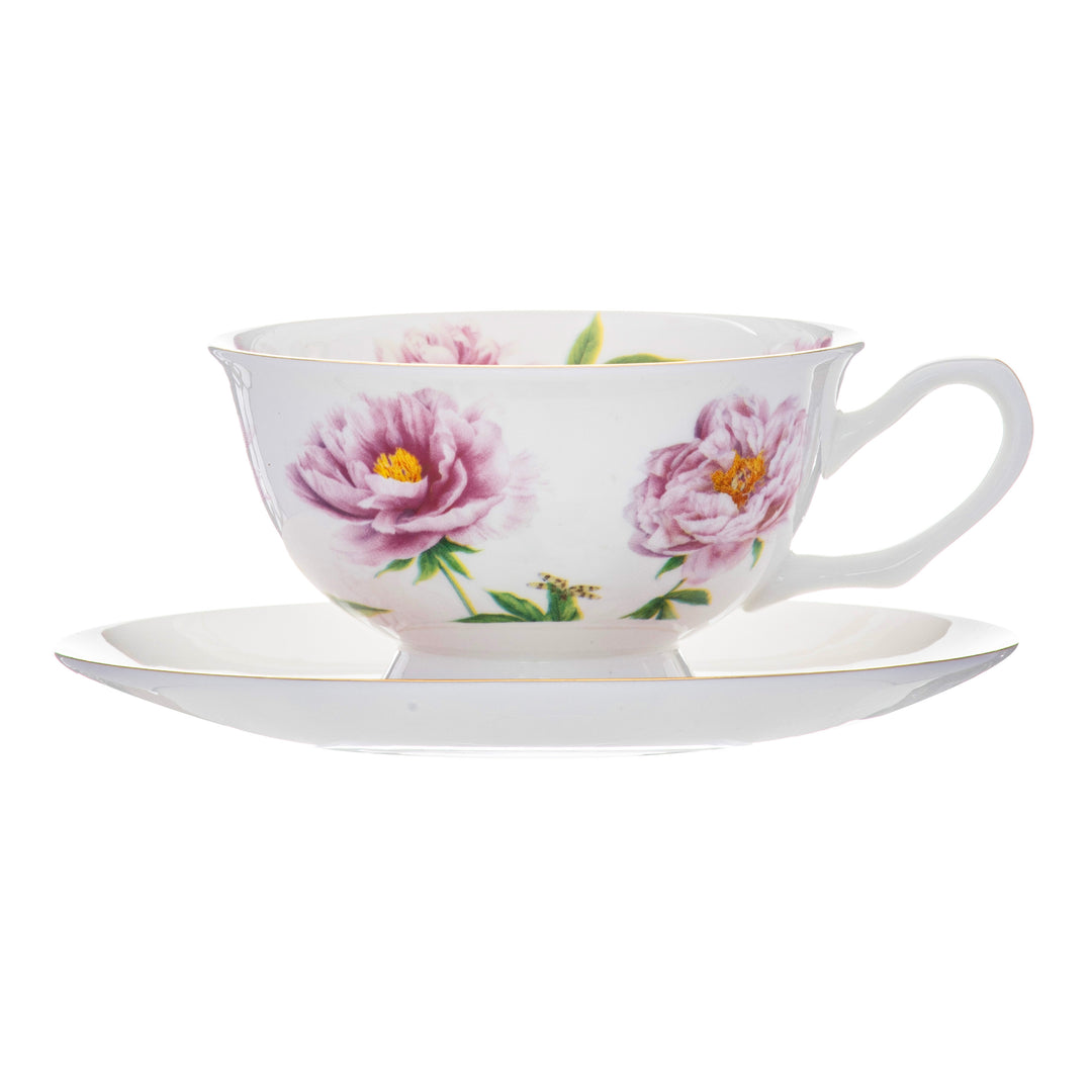 Ashdene Botanical Symphony Peony Cup & Saucer