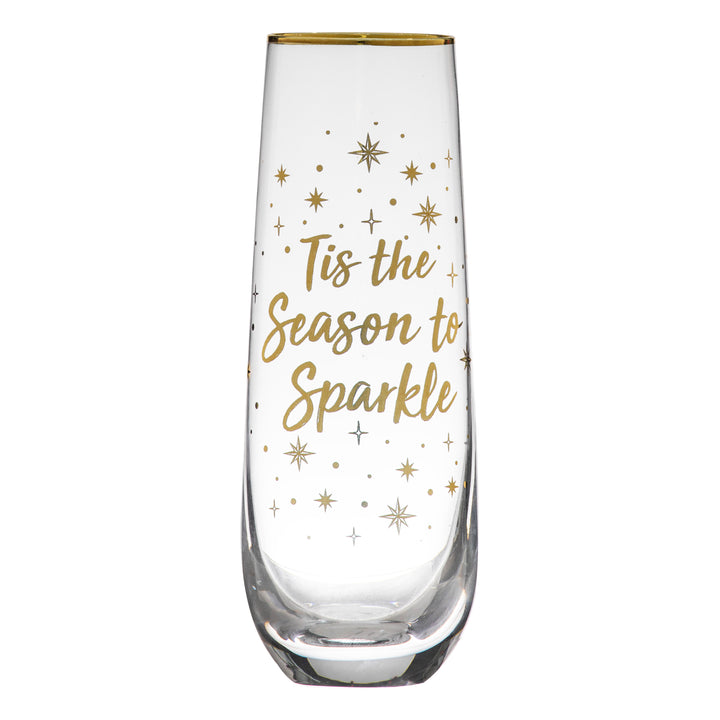 Ladelle Starry Tis the Season Stemless Champagne Glass