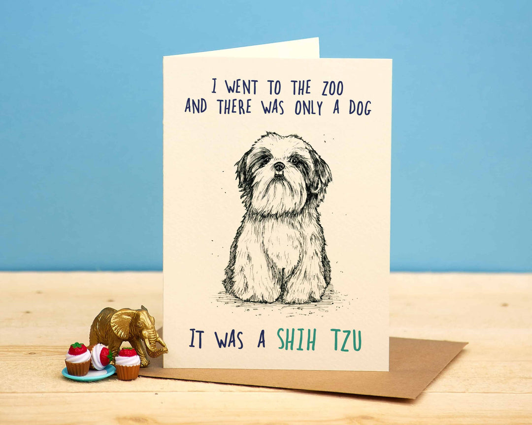 Bewilderbeest Shih Tzu Card