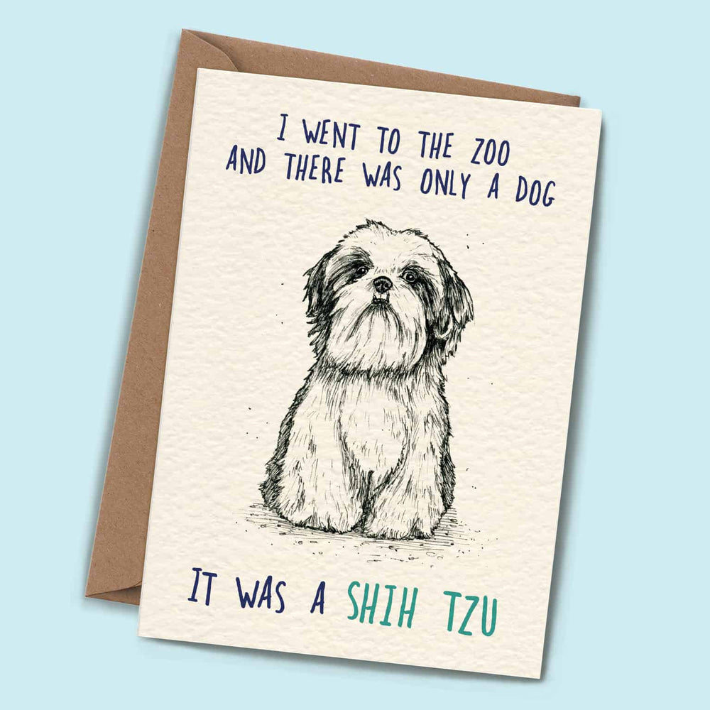 Bewilderbeest Shih Tzu Card