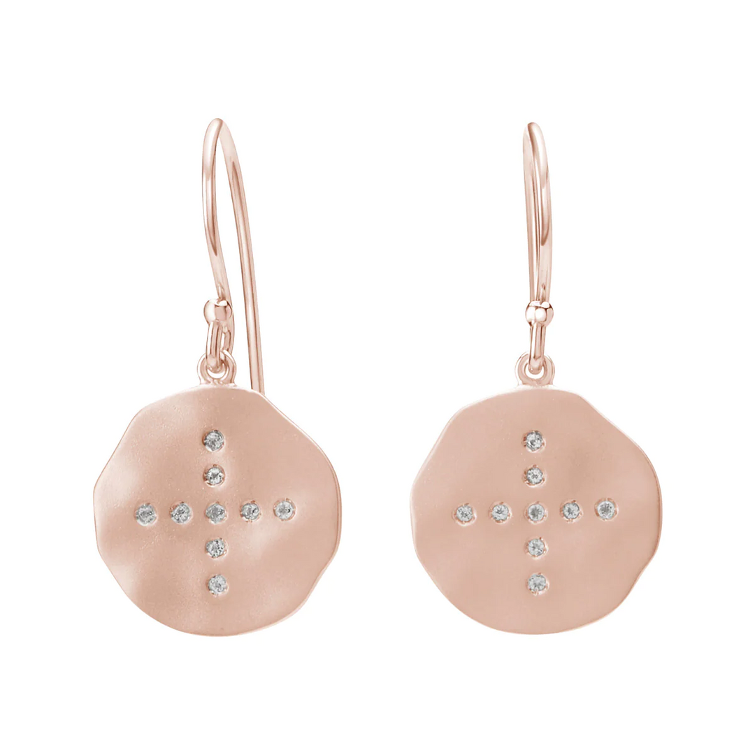 Halcyon Small Earrings in Rose Gold Plate