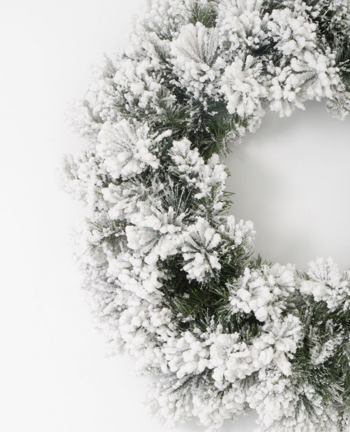 Fir Lush Snow Christmas Wreath - 60cm