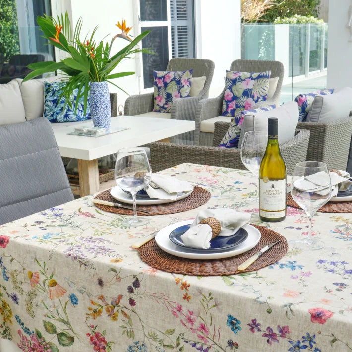 Round Stain Resistant Tablecloth