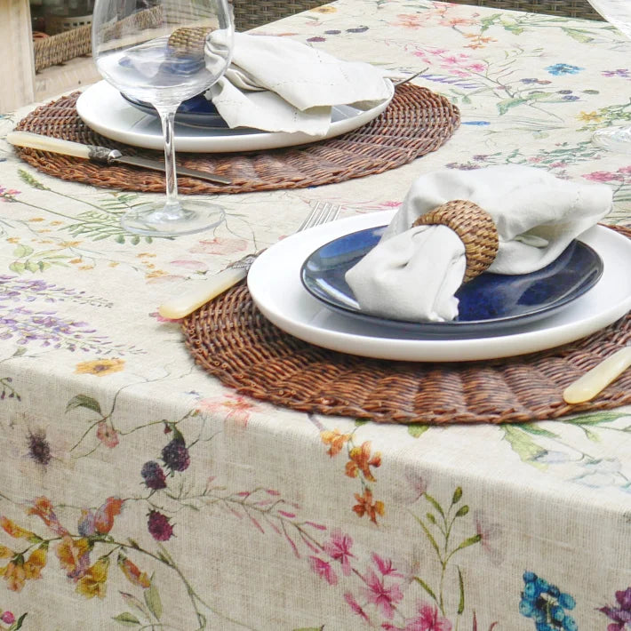 Round Stain Resistant Tablecloth