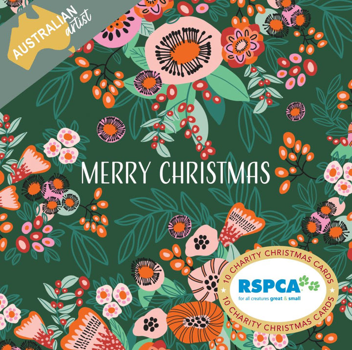 RSPCA Christmas Flowers - Charity Christmas Card Pack