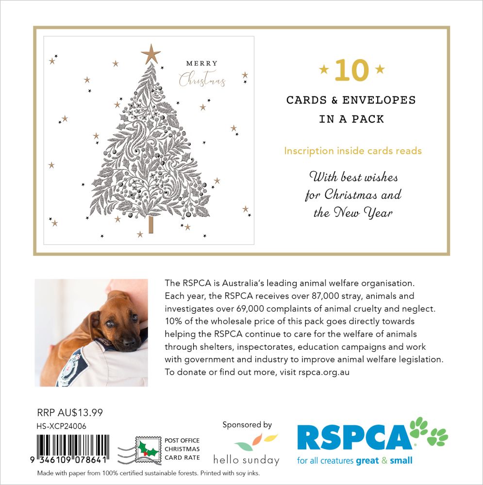 RSPCA Christmas Tree - Charity Christmas Card Pack