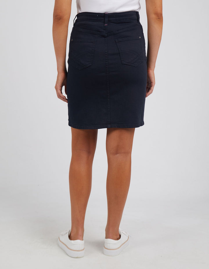 Elm Belle Denim Skirt - Washed Black