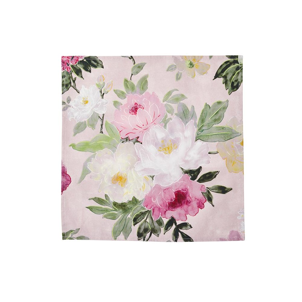 Pink Floral Napkins - Set of 4