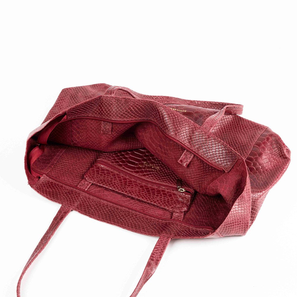 Maison Fanli Tote Snake Tote Rouge