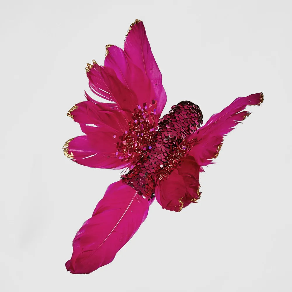 Salsan Sequin Hanging Hummingbird - Fuchsia