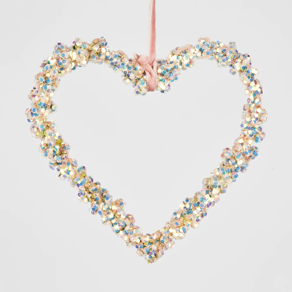 Shimmer Hanging Heart- Medium