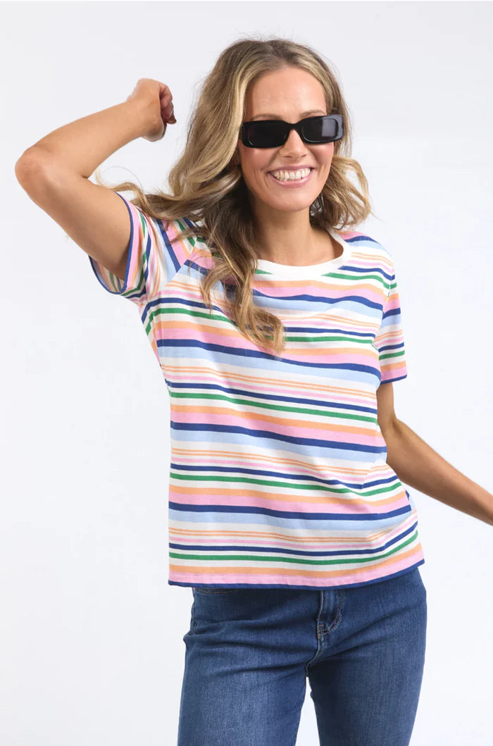 Elm Sorbet Tee - Multi Stripe