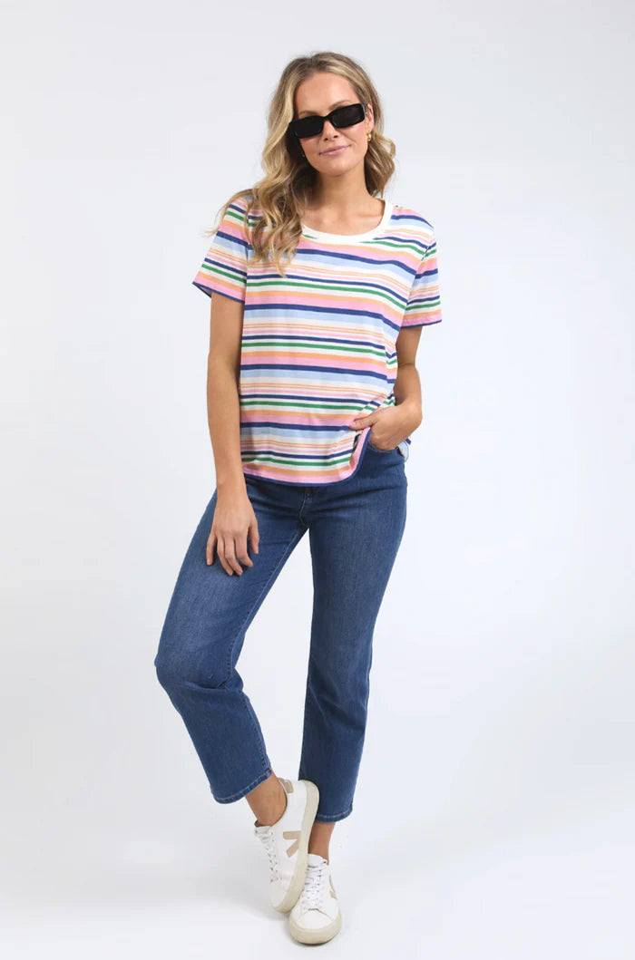 Elm Sorbet Tee - Multi Stripe