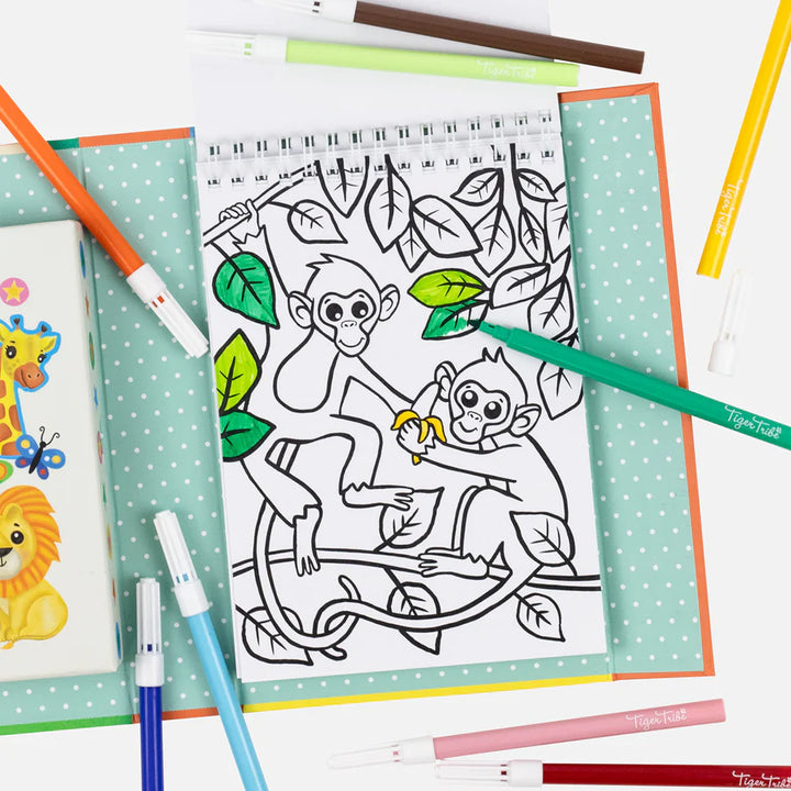 Tiger Tribe Colouring Set - Zoo