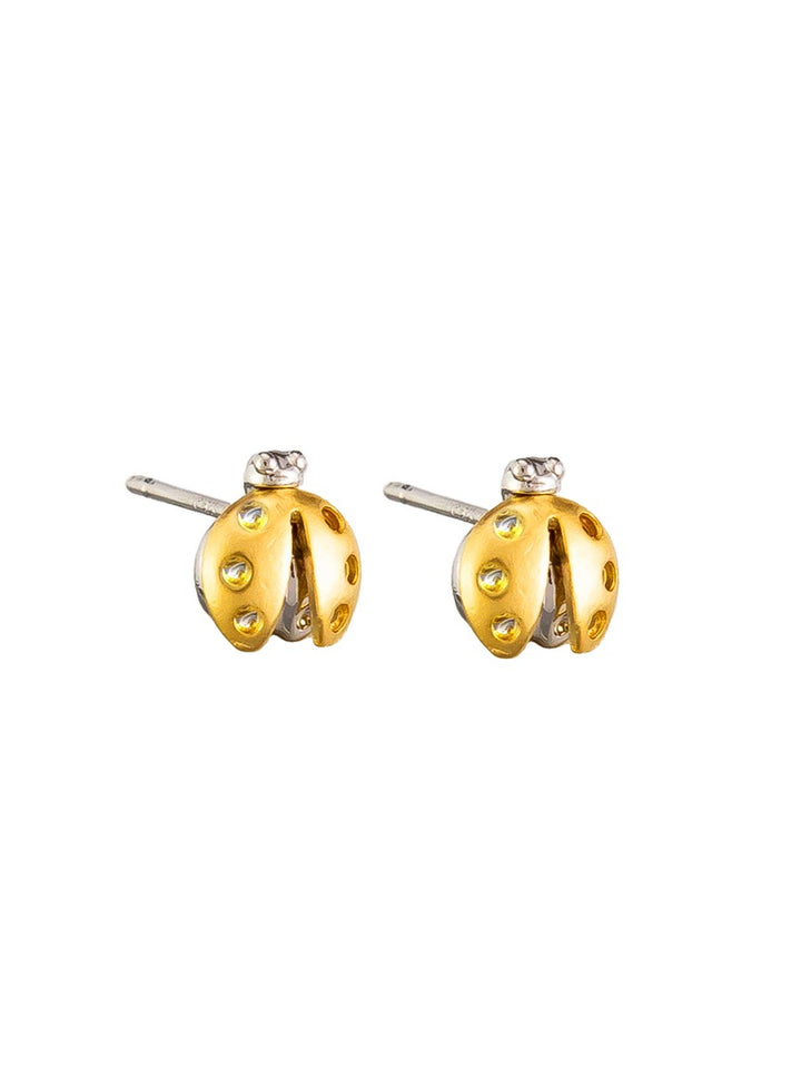 Tiger Tree Gold Green Deco Drop Earrings